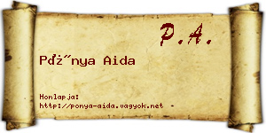 Pónya Aida névjegykártya